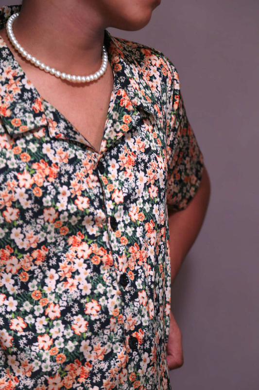 Floral Fiesta Half Shirt